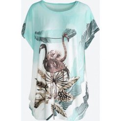 Bluzki damskie: Miętowy T-shirt Big Satisfaction