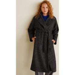 Mango - Płaszcz Espi. Szare płaszcze damskie marki Mango, s, w paski, z poliesteru, klasyczne. W wyprzedaży za 349,90 zł.
