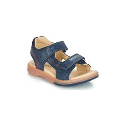 Sandały Dziecko Kickers PLATINO. Niebieskie sandały chłopięce Kickers, bez zapięcia. Za 202,30 zł.