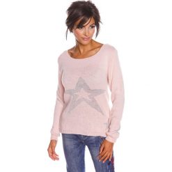 Sweter "Jostine" w kolorze jasnoróżowym. Różowe bez kategorii marki 100% Maille, s, ze splotem, z okrągłym kołnierzem. W wyprzedaży za 108,95 zł.