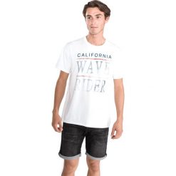 Jack & Jones Daxton Koszulka Biały. Białe podkoszulki męskie Jack & Jones, s, z nadrukiem, z bawełny, bez kołnierzyka, krótkie. Za 88,95 zł.