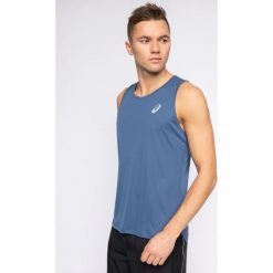 Koszulka techniczna Asics Silver Singlet 2011A011. Niebieskie koszulki męskie Asics, m, bez wzorów, z poliesteru, sportowe, polo, bez rękawów. W wyprzedaży za 69,00 zł.