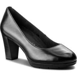 Półbuty TAMARIS - 1-22438-21 Black Leather 003. Czarne creepersy damskie Tamaris, z materiału, na obcasie. Za 229,90 zł.