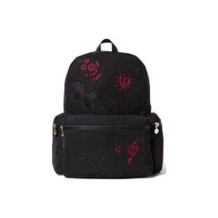 Desigual plecak damski Back Dejavu Oss czarny. Czarne plecaki damskie Desigual, z haftami. Za 349,00 zł.