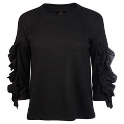 Only Panie Sweter Wiosna Ida 3/4 Wzburzyć Pullover Knt Blacka (Rozmiar S). Czarne bez kategorii marki ONLY, na wiosnę, s. W wyprzedaży za 45,00 zł.