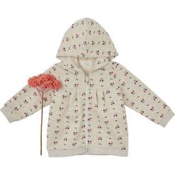 Bluza w kolorze kremowo-różowym. Różowe bluzy niemowlęce Benetton Kids, z nadrukiem, z bawełny, bez rękawów, bez kaptura. W wyprzedaży za 42,95 zł.