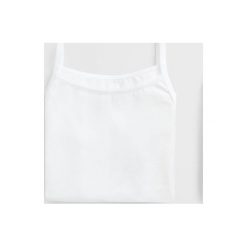 Mango Kids - Top dziecięcy Lua6 (2 pack) 110-164 cm. Białe bluzki dziewczęce Mango Kids, bez wzorów, z elastanu, z okrągłym kołnierzem, z krótkim rękawem, krótkie, bez kaptura. W wyprzedaży za 47,90 zł.