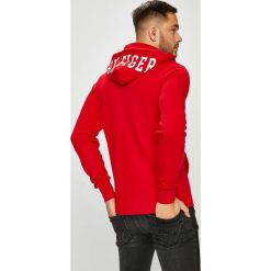 Tommy Hilfiger - Bluza. Szare bejsbolówki męskie TOMMY HILFIGER, l, z nadrukiem, z bawełny, z kapturem. Za 499,90 zł.