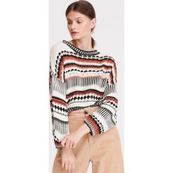 Sweter oversize - Wielobarwny. Szare swetry damskie Reserved, s, bez wzorów, bez rękawów, bez kaptura. Za 79,99 zł.
