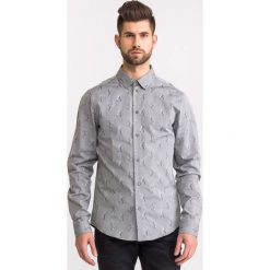 Szara koszula męska we wzór. Szare koszule męskie Versace Jeans, m, bez wzorów, z bawełny, z klasycznym kołnierzykiem, bez rękawów. Za 269,70 zł.