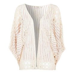 Cream Kardigan z haftami Niva kremowy beżowy female beżowy. Brązowe swetry damskie Cream, s, z haftami, z tkaniny, bez rękawów, bez kaptura. Za 279,00 zł.