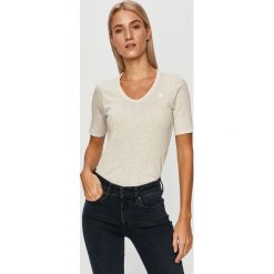 G-Star Raw - T-shirt. Szare bluzki damskie G-Star RAW, s, bez wzorów, z bawełny, retro, z okrągłym kołnierzem, z krótkim rękawem. Za 169,90 zł.