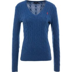 Polo Ralph Lauren KIMBERLY Sweter new blue heather. Niebieskie swetry klasyczne damskie marki Polo Ralph Lauren, s, z wełny. Za 629,00 zł.