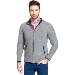 Sweter TOMASSO SWPR000125. Szare swetry rozpinane męskie marki Giacomo Conti, na zimę, m, z wełny. Za 229,00 zł.