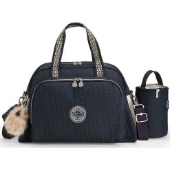 Torba "Camama" w kolorze granatowym do przewijania - 45 x 24 x 15 cm. Niebieskie torebki klasyczne damskie Kipling, w paski, z materiału. W wyprzedaży za 215,95 zł.