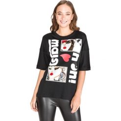 Scotch & Soda Koszulka Czarny. Czarne koszulki damskie Scotch & Soda, m, z nadrukiem, z bawełny, bez kołnierzyka. Za 309,95 zł.