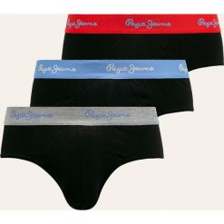 Pepe Jeans - Slipy Alcott (3-pack). Czarne slipy męskie s, z elastanu. W wyprzedaży za 119,90 zł.