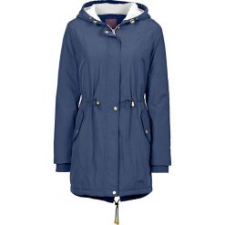 Kurtka parka na podszewce z polaru bonprix indygo. Niebieskie kurtki damskie marki bonprix, z polaru. Za 109,99 zł.