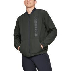 Under Armour Unstoppable Essential Kurtka Zielony. Zielone płaszcze męskie Under Armour, na wiosnę, l, bez wzorów, z elastanu, bez kaptura. Za 274,95 zł.