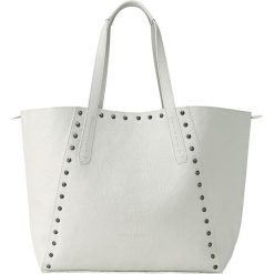 Skórzana torebka "Niigata F7" w kolorze kremowym - 38 x 35 x 13,5 cm. Białe torebki klasyczne damskie Liebeskind, w paski, ze skóry. W wyprzedaży za 479,95 zł.