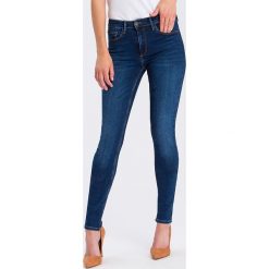 Dżinsy "Natalia" - Super Skinny fit - w kolorze granatowym. Niebieskie jeansy damskie Cross Jeans, l, z podwyższonym stanem. W wyprzedaży za 79,95 zł.
