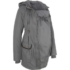 Parki damskie: Parka ciążowa z wstawką niemowlęcą bonprix dymny szary