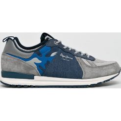 Pepe Jeans - Buty Tinker Pro 73. Szare buty sportowe męskie Pepe Jeans, z jeansu, na sznurówki. W wyprzedaży za 279,90 zł.