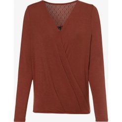 Vero Moda - Damska koszulka z długim rękawem – Vmhoney, brązowy. Pomarańczowe koszulki damskie Vero Moda, xl, w koronkowe wzory, z koronki, bez kołnierzyka, z długim rękawem. Za 89,95 zł.
