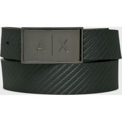 Armani Exchange - Pasek. Szare paski męskie marki Armani Exchange, w paski, ze skóry. Za 299,90 zł.