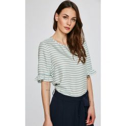 Jacqueline de Yong - Top. Niebieskie bluzki damskie Jacqueline de Yong, bez wzorów, z wiskozy, z okrągłym kołnierzem. W wyprzedaży za 24,90 zł.