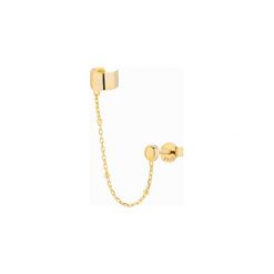 Kolczyk z nausznicą Belle Chained Gold. Żółte kolczyki damskie Alicja&maria jewellery, pozłacane, na sztyftcie. Za 159,00 zł.