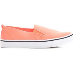 Pomarańczowe Slip On Space Walk. Brązowe buty sportowe dziewczęce Born2be, z materiału, z okrągłym noskiem. Za 19,99 zł.