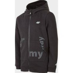 Bluza chłopięca (122-164). Pomarańczowe bluzy chłopięce 4F JUNIOR, bez wzorów, z bawełny, bez rękawów, bez kaptura. Za 89,99 zł.