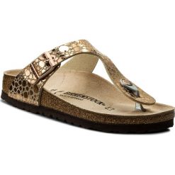 Japonki BIRKENSTOCK - Gizeh Bs 1005675 Metallic Stones Copper. Pomarańczowe klapki damskie Birkenstock, bez wzorów, ze skóry, bez obcasa. Za 309,00 zł.