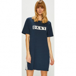 Dkny - Koszula nocna. Szare koszule nocne i halki DKNY, z nadrukiem, z bawełny. Za 289,90 zł.