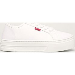 Levi's - Trampki. Białe trampki i tenisówki damskie Levi's®, bez wzorów, z materiału, na sznurówki. Za 189,90 zł.