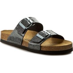 Klapki DR. BRINKMANN - 700996 Schwarz 1. Szare klapki damskie marki Dr. Brinkmann, z aplikacjami, ze skóry ekologicznej, bez obcasa. Za 139,00 zł.