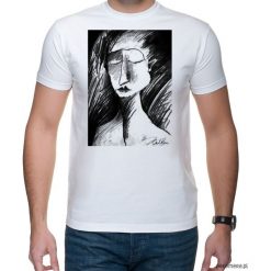 Szkic - t-shirt - różne rozmiary i kolory. Białe t-shirty męskie Pakamera, m, bez wzorów, bez kołnierzyka. Za 89,00 zł.