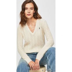 Polo Ralph Lauren - Sweter. Białe swetry damskie Polo Ralph Lauren, s, bez wzorów, z wełny, bez rękawów, bez kaptura. Za 669,90 zł.