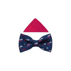 Granatowa mucha z motywem piłkarskim A283. Muszki męskie Modini Moda Męska, na co dzień, bez wzorów, z tkaniny, eleganckie. Za 49,50 zł.