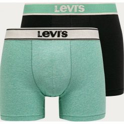 Levi's - Bokserki (2-pack). Zielone bokserki męskie Levi's®, s, z nadrukiem, z elastanu. Za 119,90 zł.