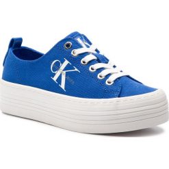 Tenisówki CALVIN KLEIN JEANS - Zolah R0673 Nautical Blue. Niebieskie półbuty damskie Calvin Klein Jeans, bez wzorów, z jeansu, bez zapięcia. Za 419,00 zł.