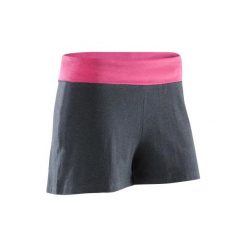 Spodenki do jogi damskie. Szare szorty damskie marki DOMYOS, s, z elastanu. Za 29,99 zł.
