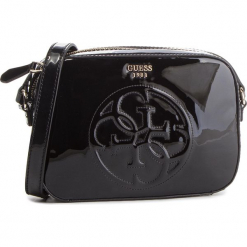 Torebka GUESS - HWPH66 91120 BLA. Czarne listonoszki damskie Guess, z aplikacjami, ze skóry ekologicznej. Za 399,00 zł.