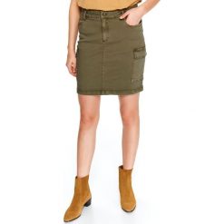Spódnica mini z kieszeniami. Brązowe spódniczki damskie Top Secret, do pracy, na wiosnę, m, w paski, biznesowe, mini, dopasowane. Za 89,99 zł.