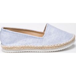 American Club - Espadryle. Niebieskie espadryle damskie marki American CLUB, bez wzorów, ze skóry, bez obcasa. W wyprzedaży za 54,90 zł.