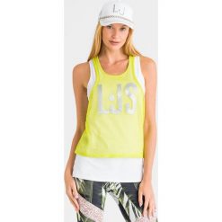 T-SHIRT liu jo sport. Białe topy damskie Liu Jo Sport, s, bez wzorów, z materiału, bez rękawów. Za 287,10 zł.