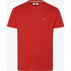 Tommy Jeans - T-shirt męski, czerwony. Czerwone t-shirty męskie Tommy Jeans, s, bez wzorów, z jeansu, bez kołnierzyka. Za 139,95 zł.