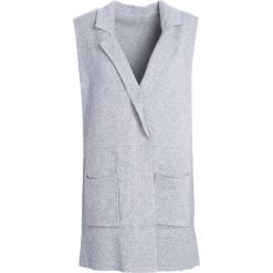 Szara Kamizelka Dawn. Brązowe kamizelki damskie marki SIMOND, s, z elastanu, z długim rękawem, długie. Za 54,99 zł.