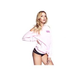 BLUZA RUDE GIRL PINK. Różowe bluzy damskie JUNGMOB, s, z aplikacjami, z bawełny, z krótkim rękawem, krótkie, bez kaptura. Za 239,00 zł.